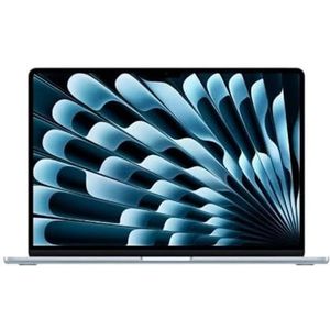 Apple 2025 MacBook Air 15 inch met M4-chip: ontworpen voor Apple Intelligence, 39,9 cm (15,3 inch) vloeibaar retina-display, 16 GB uniform geheugen, 512 GB SSD, Spaans toetsenbord; hemelsblauw