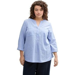TOM TAILOR Plussize damesblouse, 37522 - Blue Chambray Design, 50 NL
