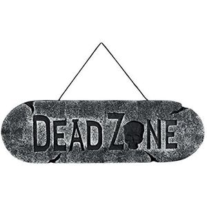 Schild Dead Zone, grijs, 48x15 cm, 72047