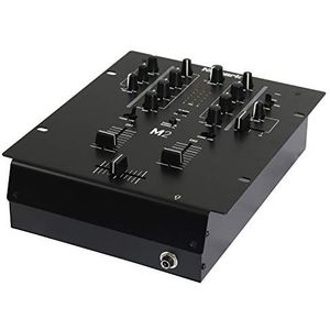 Numark M2 - 2-kanaals Scratch DJ-mixer, rekbaar met 3-bands EQ, microfooningang en vervangbare crossfader met reverse- en slope-regelaars