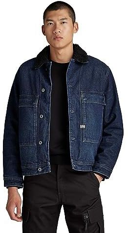 G-STAR RAW - Utility Flap Pocket Sherpa Denim Jacket - Blauw - Denim