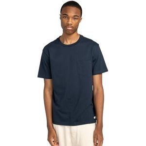 Element - Top Basic Pocket Label SS - Korte Mouwen - Blauw