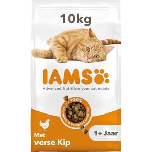 IAMS For Vitality Droog Kattenvoer Voor Volwassenen Katten, Met Verse Kip, 10 kg