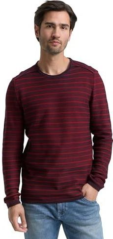 TOM TAILOR - Trui - Rood / Bordeaux - Lange Mouw - Ronde Hals