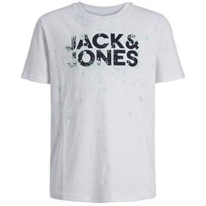 JACK&JONES JUNIOR JCOSPLASH SMU Tee SS Crew Neck JNR, wit, 152 cm