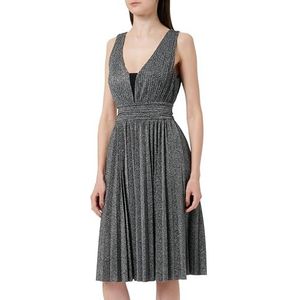 COBIE Dames midi-jurk 19227025-CO01, zwart zilver, M, midi-jurk, M