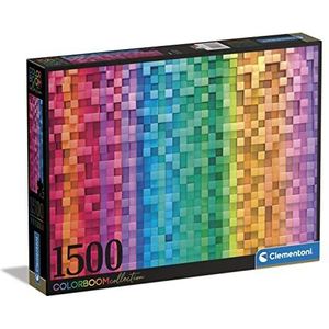 Clementoni - Puzzel Pixels 1000 stuks Does Not Apply ColorBoom Collection-Pixels-1500 Made in Italy, 1500 stuks, kleuren, gradiënt, plezier voor volwassenen, meerkleurig, medium, 31689