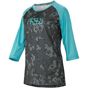 IXS Carve Vrouwen Jersey Lagoon Camo 34 T-shirt, volwassenen, unisex, blauw