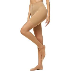 Nur Die kousen, transparant dames, beige (autfarben (amandel 116)), L