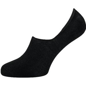 Nur Der Bamboo Sneaker Füssling onzichtbare korte sokken antislip bijzonder zacht heren, zwart, 39-42 EU