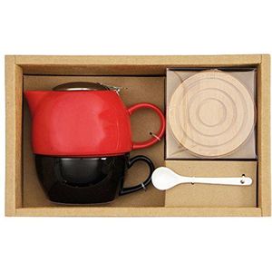 Laroom cadeauset, keramiek, rood, zwart