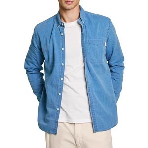 Nachthemd - Klassieke Pasvorm - Lange Mouwen - Oxford-Stof