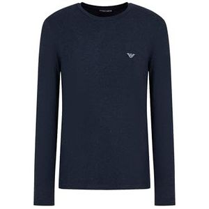 Emporio Armani Heren Mannen Mannen Warm Viscose T-Shirt, marineblauw, S