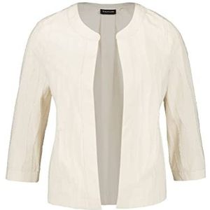 Taifun Dames 330318-11154 Blazer, Light Creme, 38, Lichtcrème, 38