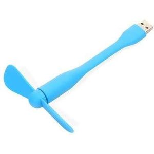 Omega – Draagbare Flexibele USB Mini Ventilator – Blauw