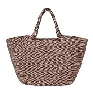 PCKIRSTINE COTTON BASKET BAG SWW, Morning Glory/Patroon: Pale Marigold, One Size