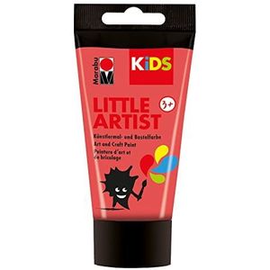 Marabu 03050002232 - KiDS Little Artist, kleur- en knutselverf, rood, 75 ml, veganistisch, droogt snel, voor kinderen vanaf 3 jaar