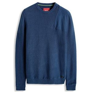 edc by ESPRIT Heren slim fit pullover in militaire look, blauw (navy 400), XS (Fabrikant Maat:46.0)