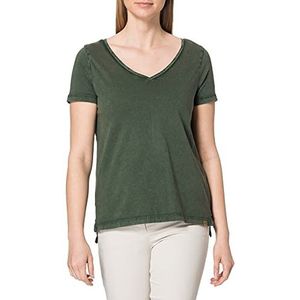 Camel Active Womenswear 3096295T58 T-shirt voor dames, dark olive, XS