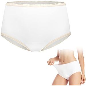 Carer Incontinentiebroek voor dames, wasbare incontinentieslip met absorberend kussen, professionele incontinentiebroek voor milde incontinentie, wit, maat S