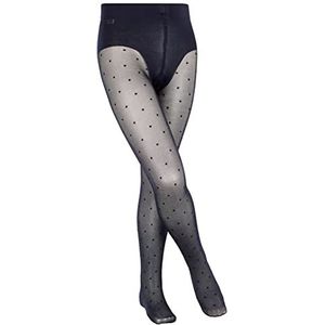 FALKE Uniseks-kind Kousen Romantic Dot K TI Transparent Dun gedessineerd 1 Paar, Blauw (Marine 6179), 152-164