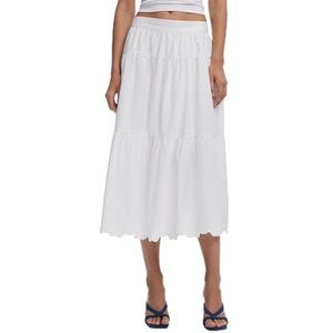 Desigual - A-lijn Rok - Wit - 3/4 Lengte - Normale Pasvorm