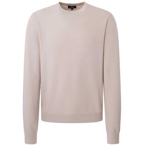 Hackett London Heren diagonale tekst Crew Knitwear, Beige (strand), XS