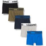 Vingino Jongens Boxer Shorts, Multicolor Grey-Black, 12 jaar
