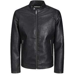 JACK & JONES Jjerocky Clean Jacket Noos voor heren, Zwart/Detail:PU, S