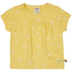 loud + proud Uniseks T-shirt voor kinderen, Slub Jersey met opdruk, GOTS-gecertificeerd, goud, 62/68 cm