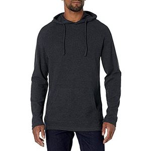 Amazon Brand - Goodthreads Heren Lange mouwen Slub Thermal Pullover Hoodie,Hei houtskool,3XL-4XL