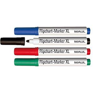 Maul Flipchart-marker XL, ronde punt 2,0-2,5 mm, gesorteerd, 4 stuks