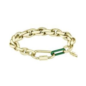 Lacoste Dames AUDACIA Collectie Ketting Armband in Geel Goud - 2040365, Eén maat, Roestvrij staal, Geen edelsteen