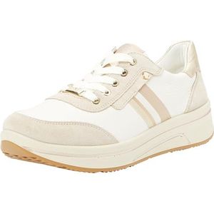 ARA Sapporo Sneakers voor dames, Shell, Cream, Platina, 38 EU Breed, Shell Cream Platina, 38 EU Breed