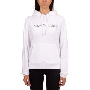 Calvin Klein Jeans Dames Core Institutional Logo Hoodie, Helder Wit, XS