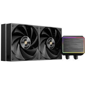 Mars Gaming ML-PROII240 AIO vloeistofkoeling 450W TDP, 4e Gen Opti-Chamber pomp, koperen basis en microkanalen, 2x 120mm FDB ventilator, geborsteld aluminium blok met lineaire FRGB verlichting, zwart
