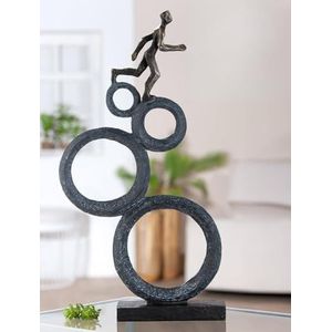 Running - Sculptuur - Anthraciet/Cuivre - 47 cm Hoog