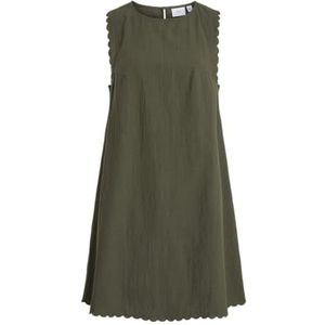 Vila Vifernanda O-hals korte jurk, Deep Depths., 40