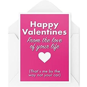 Grappige Valentijnsdag kaarten, kaart voor hem voor mannen, uit de liefde van je leven niet je auto, grap banter komedie man vriend kaart CBH437