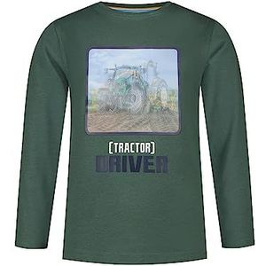 SALT AND PEPPER Jongens Boys L/S Tractordriverhologram T-shirt, pine green, 128/134 cm