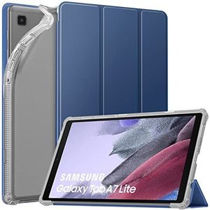 MoKo Case Fits Samsung Galaxy Tab A7 Lite 8.7 Inch SM-T225/T220/T227, Slim Lightweight Smart Case Trifold Stand Case with Soft TPU Translucent Frosted Back Shell for Galaxy Tab A7 Lite - Navy Blue