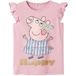 NAME IT Meisjes Nmfamina Peppa Capsl Top Box Cplg, Cameo pink., 122-128