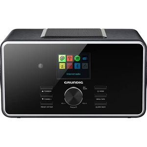 GRUNDIG GIR1090 DTR 6000 X All-In-One Internet- en digitale radio, FM/RDS/DAB+/Internetradio, Bluetooth, sluimerfunctie, Dual Alarm, 2,4 inch kleurendisplay, zwart