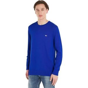 Tommy Jeans TJM Essential Crew Neck Sweater voor heren, Ultra Blauw, 3XL