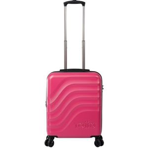 Totto - Uitbreidbare hardcase koffer - Brazy + - cabine koffer - Deco Rose - roze - cabinebagage - uitbreidbaar systeem - TSA-systeem - polyester voering, Roze, Travel