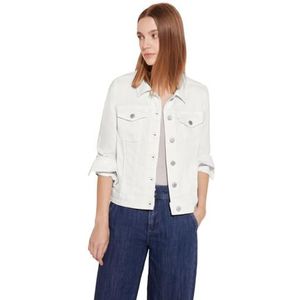 STREET ONE Dames A212091 jeansjack, White Soft Washed, 38, Wit Soft Washed, 38