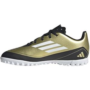 adidas F50 Club Messi voetbalschoenen voor kinderen, uniseks, Gold Met Ftwr Witte Kern Zwart, 38 2/3 EU