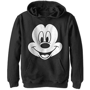 Disney Big Face Mickey Hoodie voor jongens, zwart, XL