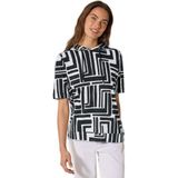 Cecil Dames Hoodie met patroon in Blauw, Gr: L