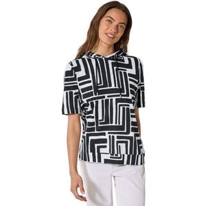 Cecil Dames Hoodie met patroon in Blauw, Gr: L